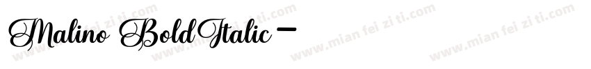 Malino BoldItalic字体转换